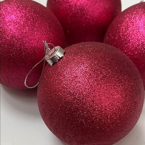 Pier 1 Sparkling Fuchsia Ornaments